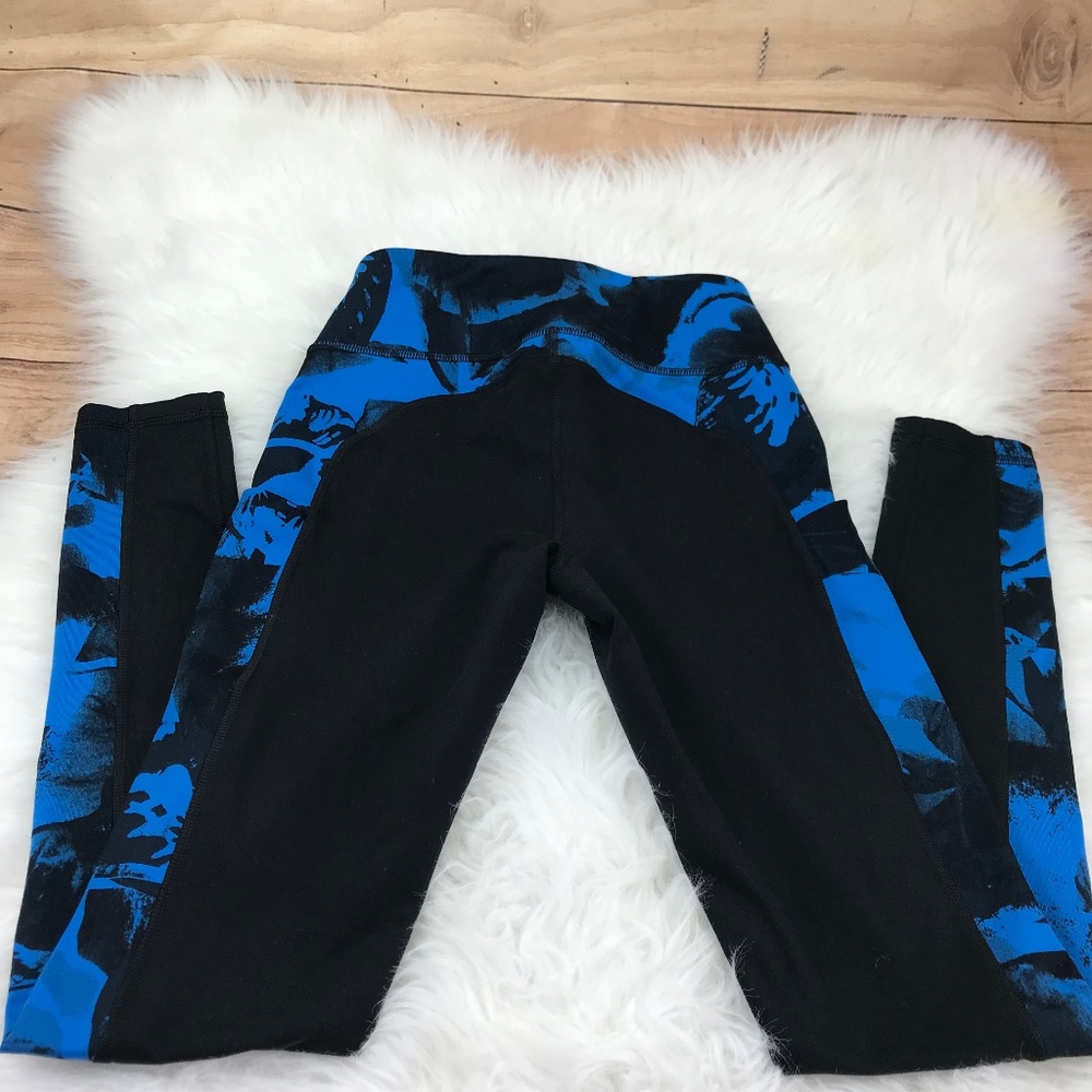 💕SALE💕Lucy Black Blue Leggings with Side Pockets - Picture 4 of 8